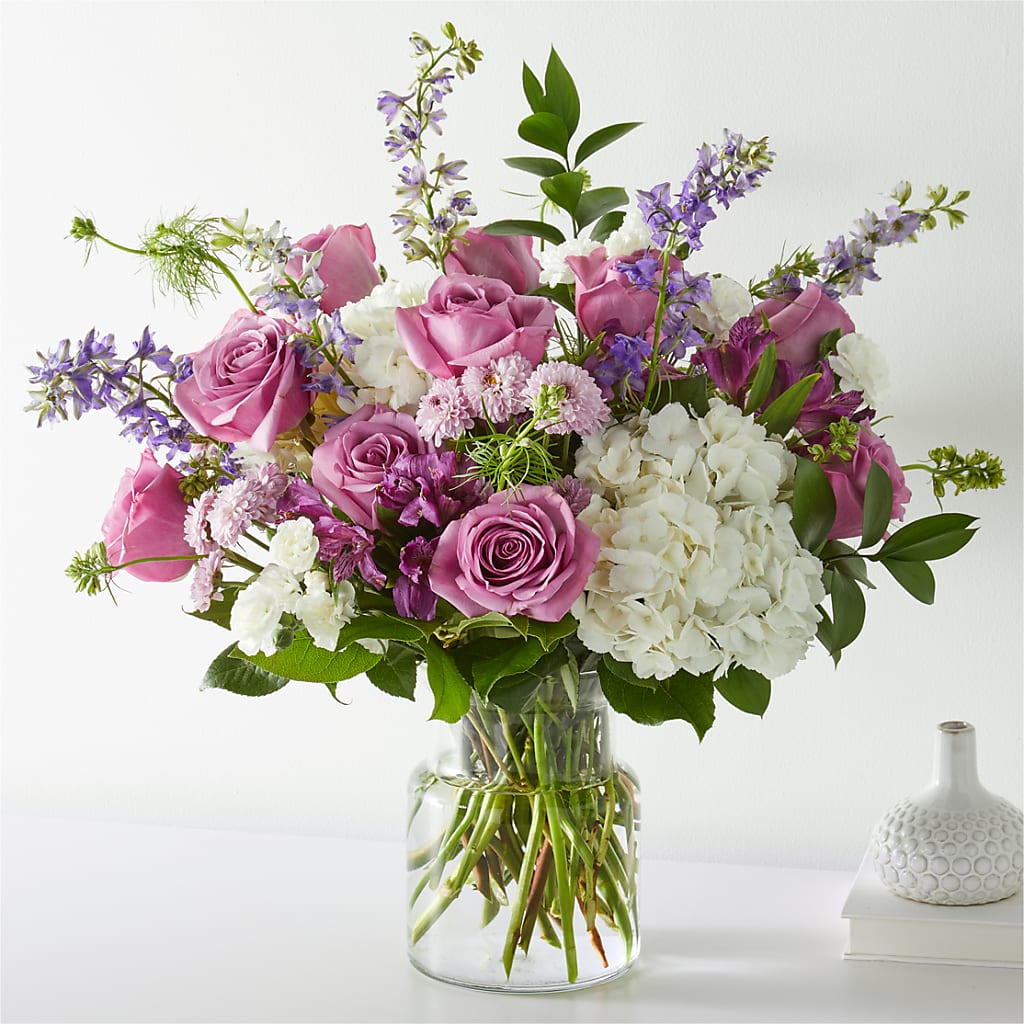 Violet Caress Bouquet – ROCKY'S FLOWERS, West Terre Haute IN