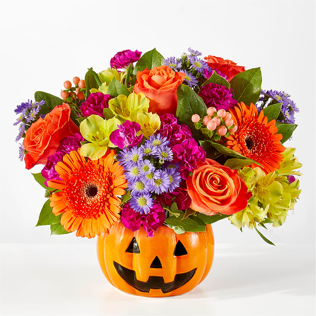 Tricks & Treats Pumpkin – ROCKY'S FLOWERS, West Terre Haute IN