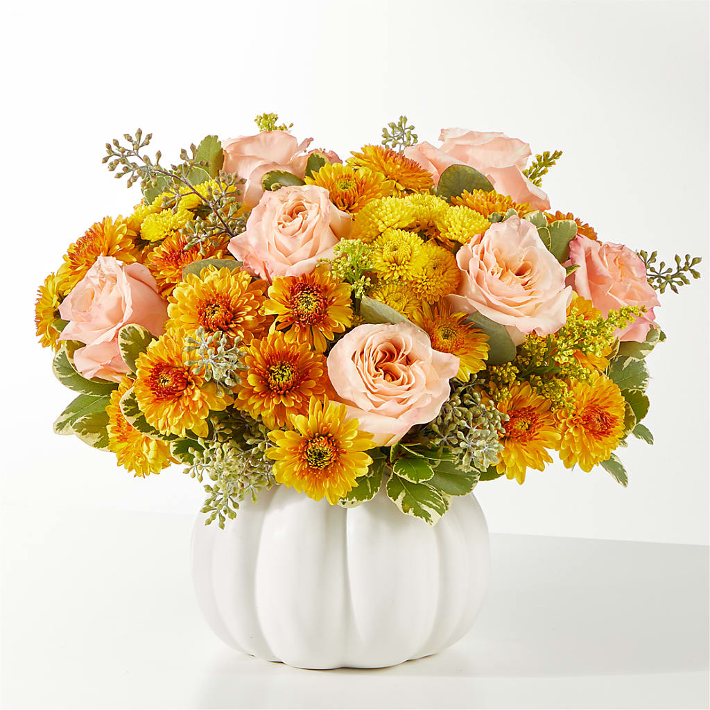 Peachy Pumpkin – ROCKY'S FLOWERS, West Terre Haute IN