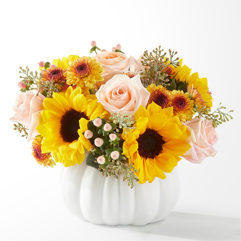 Pumpkin to Talk About Bouquet – ROCKY'S FLOWERS, West Terre Haute IN