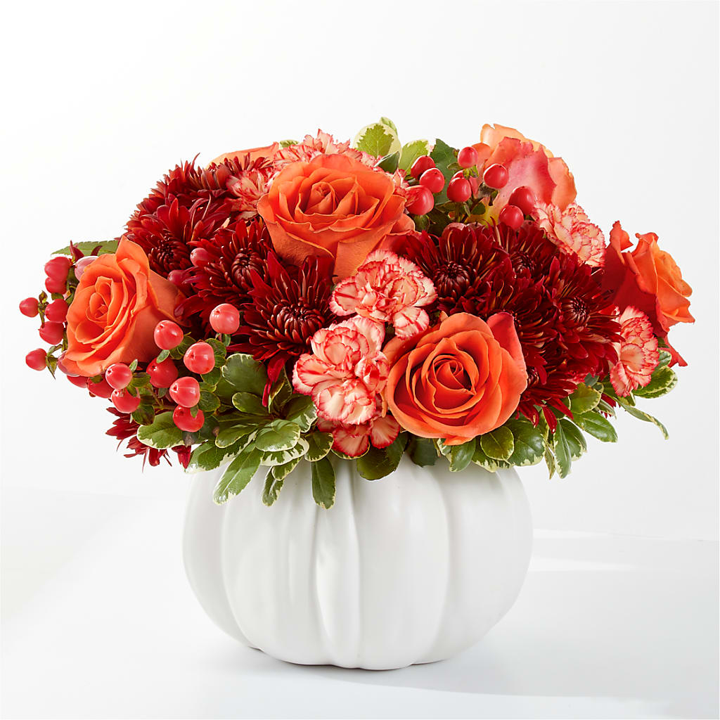 Autumn Air Pumpkin Bouquet – ROCKY'S FLOWERS, West Terre Haute IN