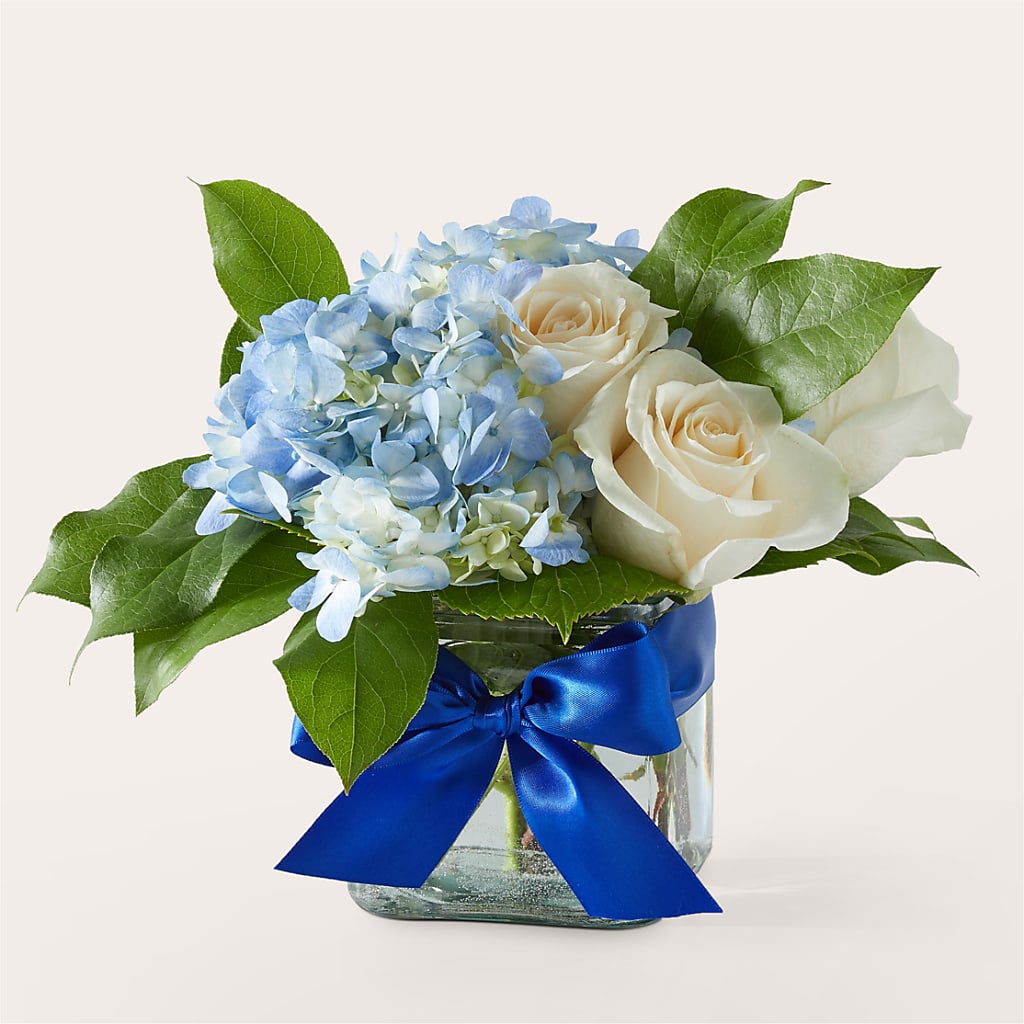 Sky Blue Delight Bouquet – ROCKY'S FLOWERS, West Terre Haute IN