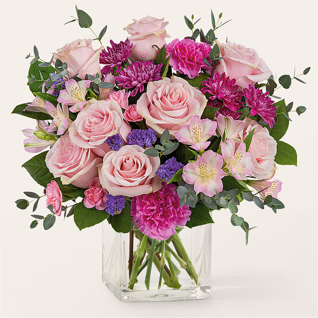 Rosy Radiance Bouquet – ROCKY'S FLOWERS, West Terre Haute IN