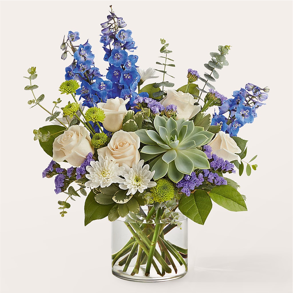 Cerulean Waves Bouquet – ROCKY'S FLOWERS, West Terre Haute IN