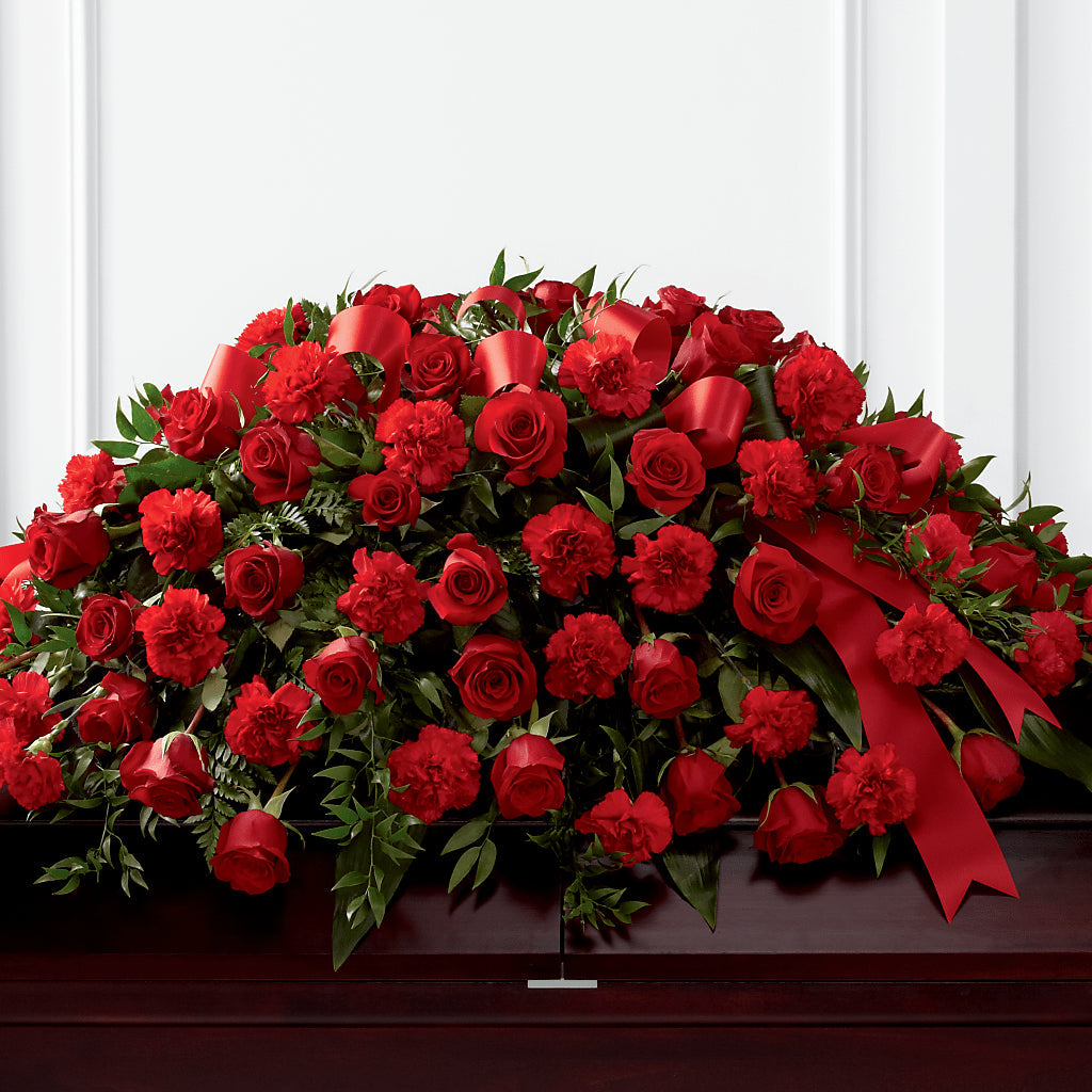Tribute of Life Casket Spray – ROCKY'S FLOWERS, West Terre Haute IN