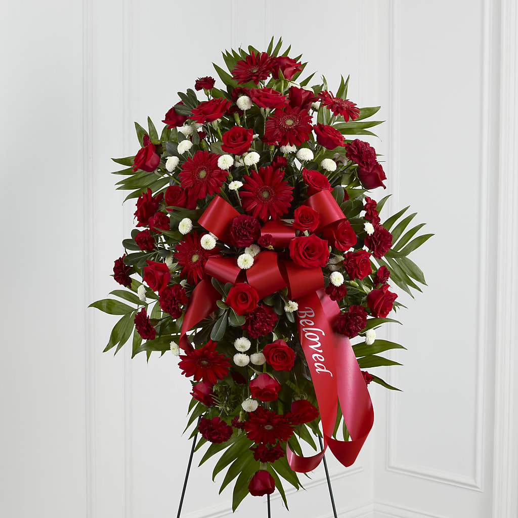 Treasured Memories Standing Spray – ROCKY'S FLOWERS, West Terre Haute IN