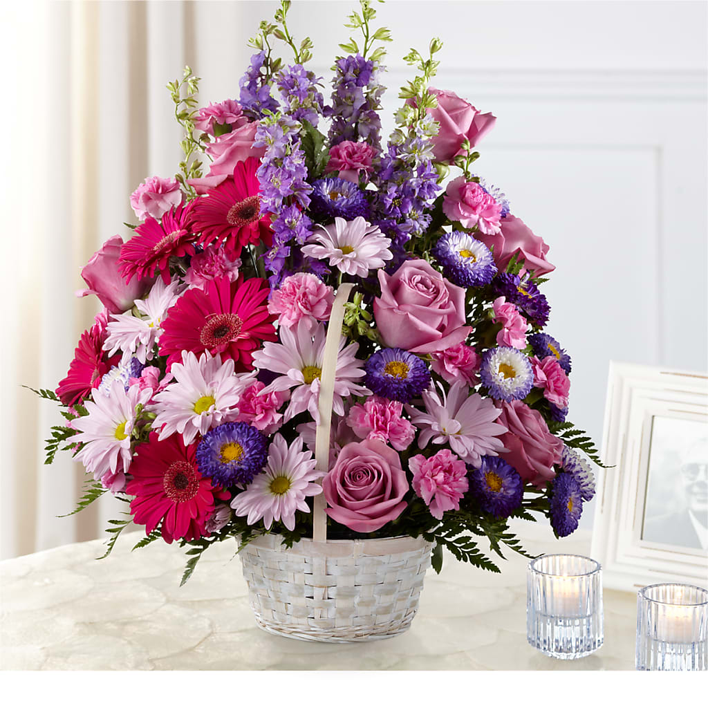 Pastel Peace Basket – ROCKY'S FLOWERS, West Terre Haute IN