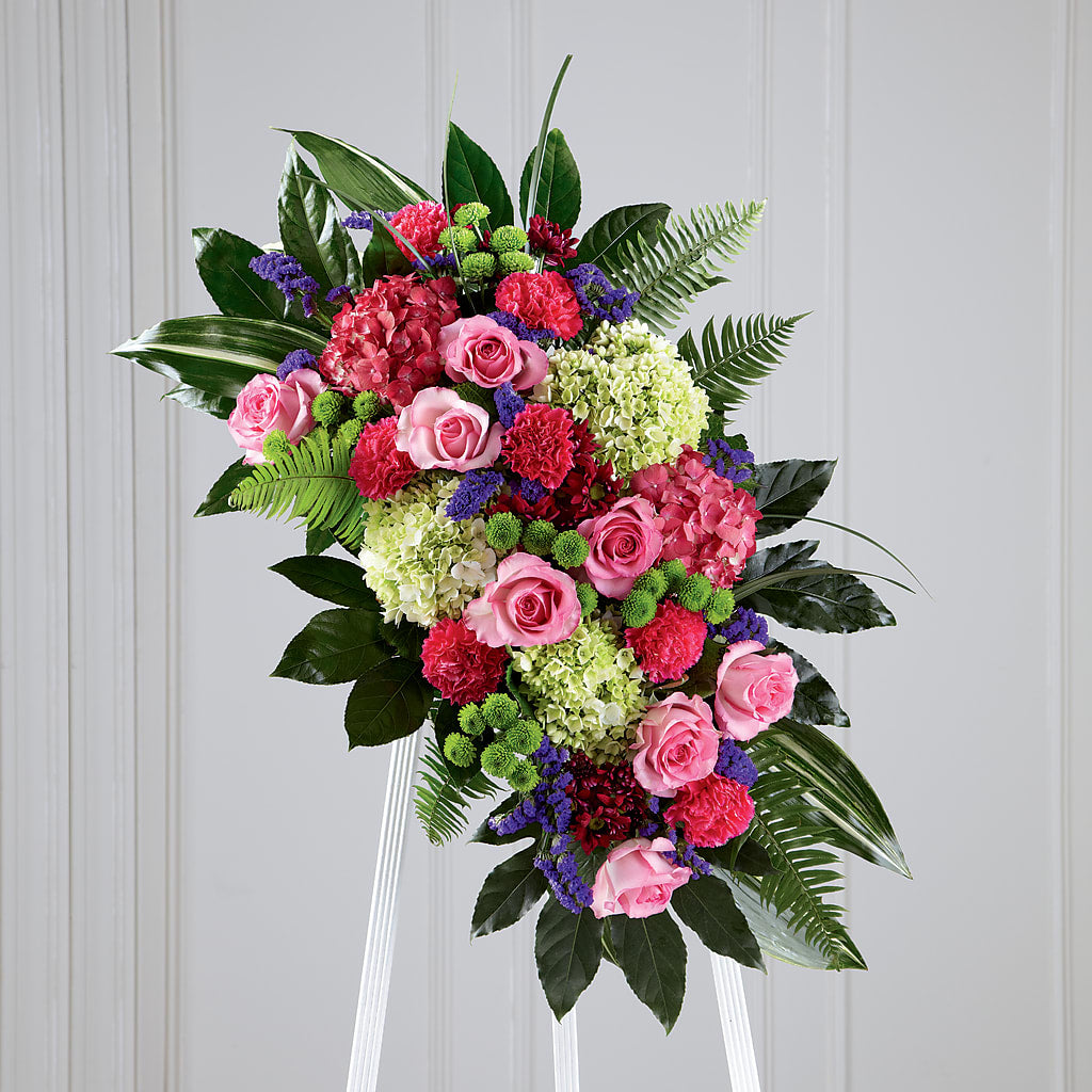 Refreshing Mix Standing Spray – ROCKY'S FLOWERS, West Terre Haute IN