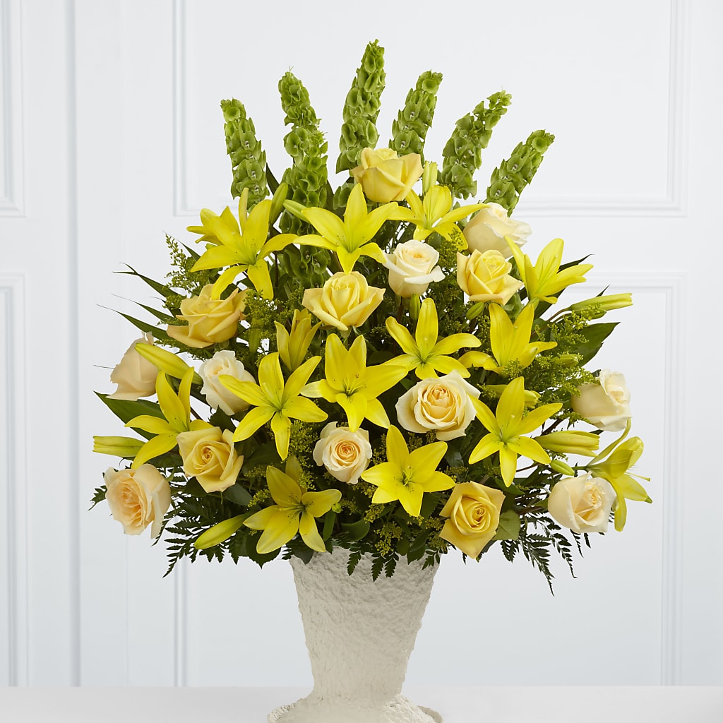 Golden Memories Arrangement – ROCKY'S FLOWERS, West Terre Haute IN