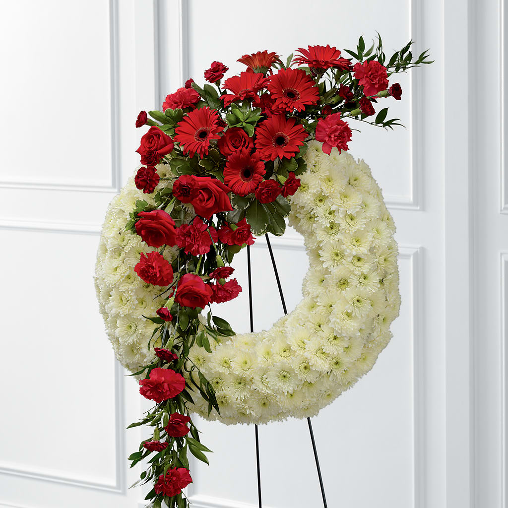 Graceful Tribute Wreath – ROCKY'S FLOWERS, West Terre Haute IN