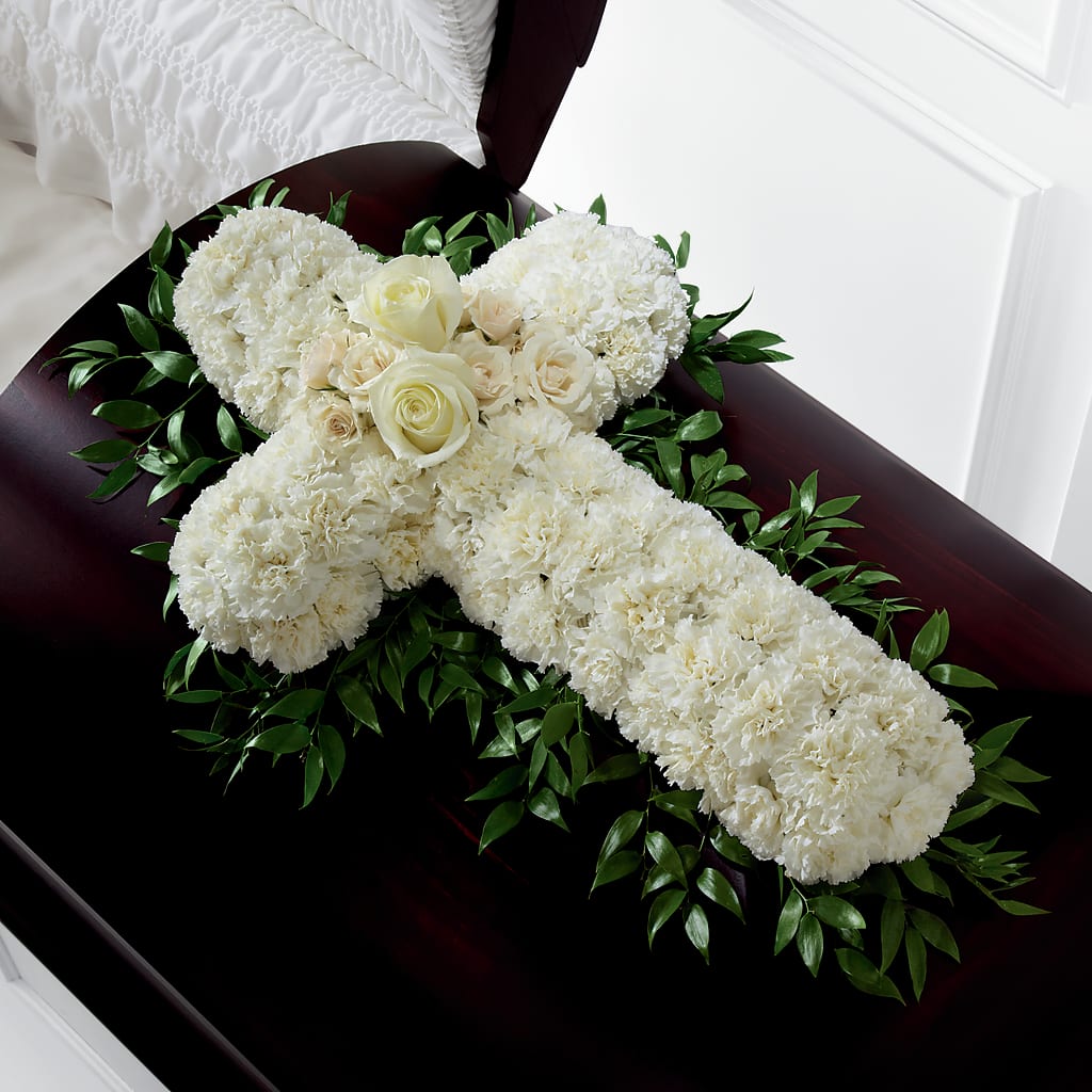 Peaceful Memories Casket Spray (Standard) – ROCKY'S FLOWERS, West Terre Haute IN