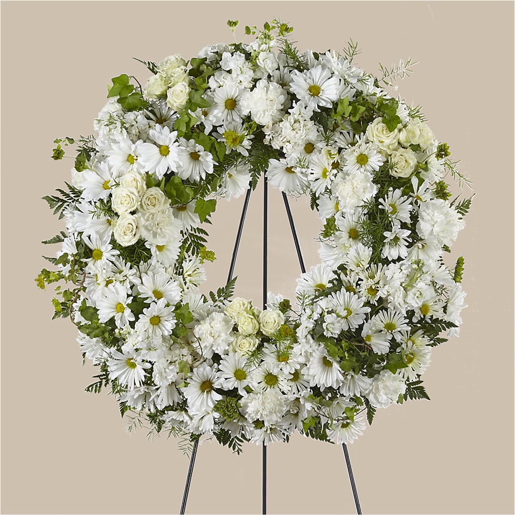 Faithful Wishes Wreath – ROCKY'S FLOWERS, West Terre Haute IN