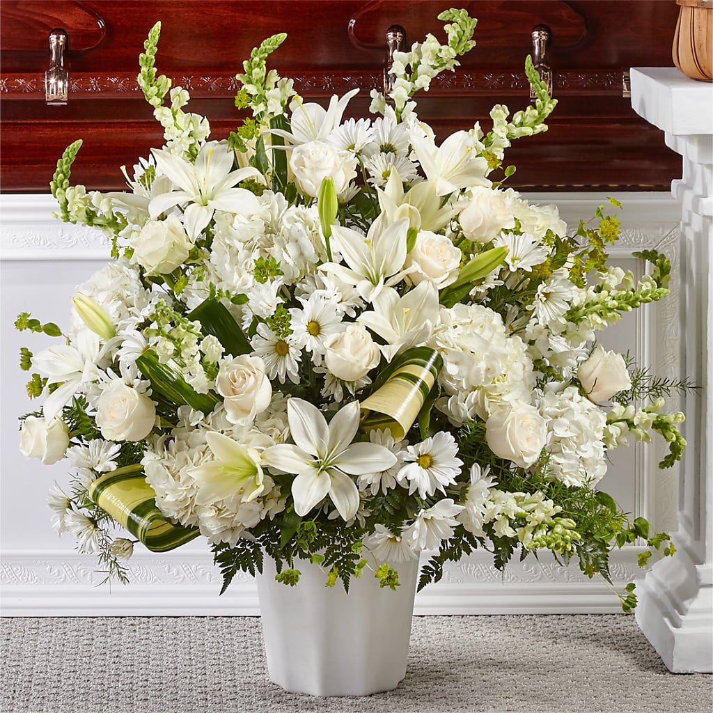 Thoughts of Tranquility Floor Basket – ROCKY'S FLOWERS, West Terre Haute IN