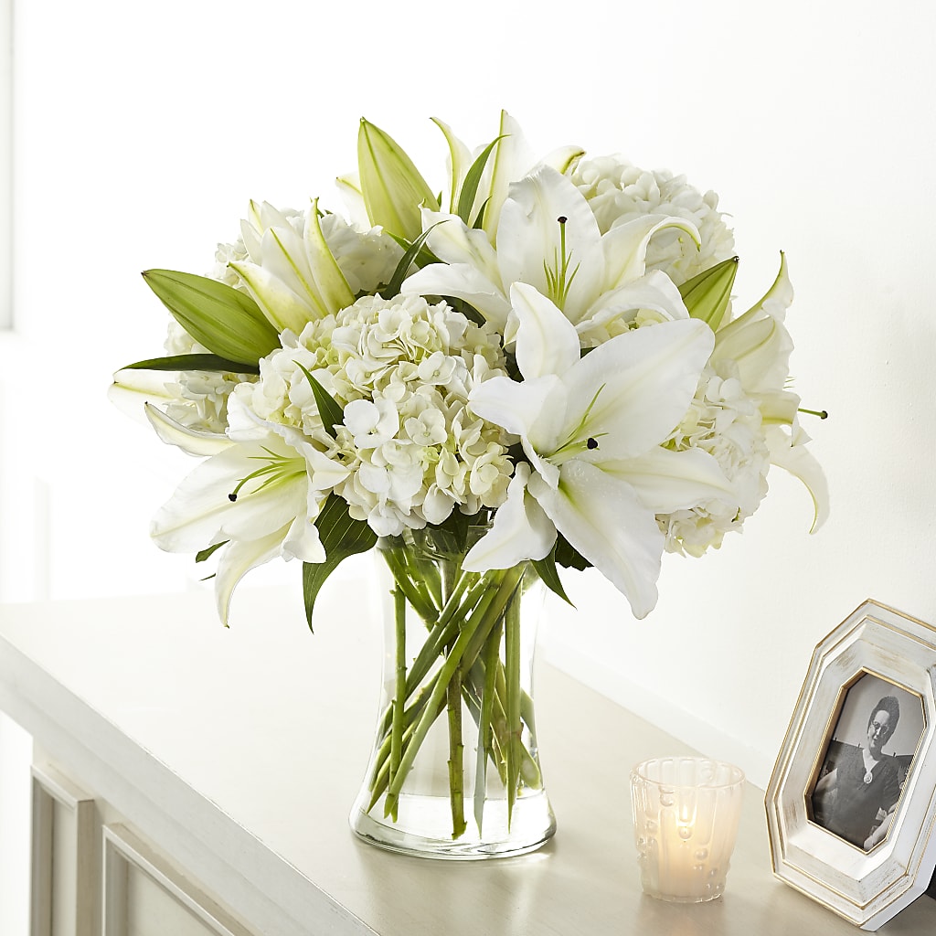 Compassionate Lily Bouquet – ROCKY'S FLOWERS, West Terre Haute IN