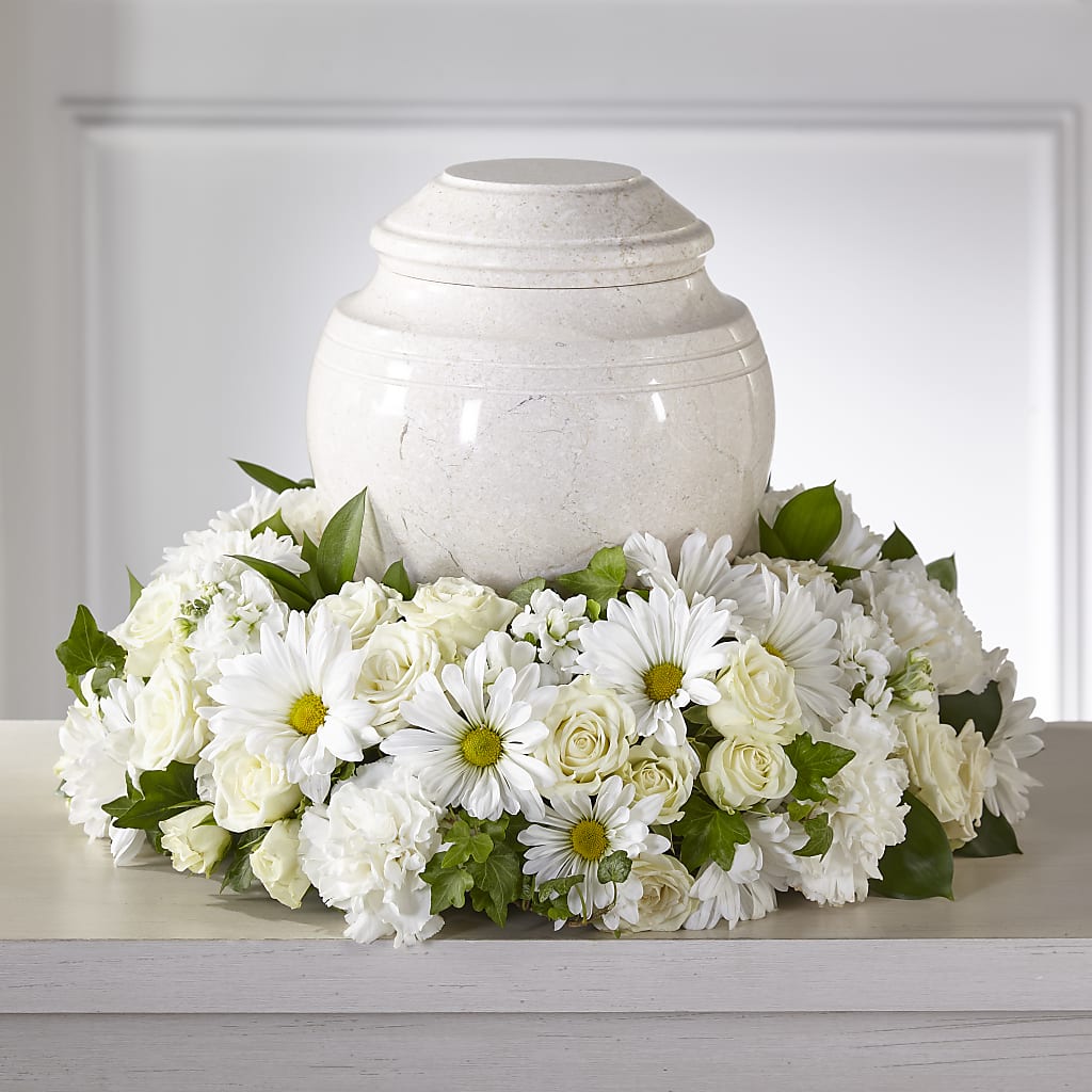 Ivory Gardens Cremation Adornment – ROCKY'S FLOWERS, West Terre Haute IN