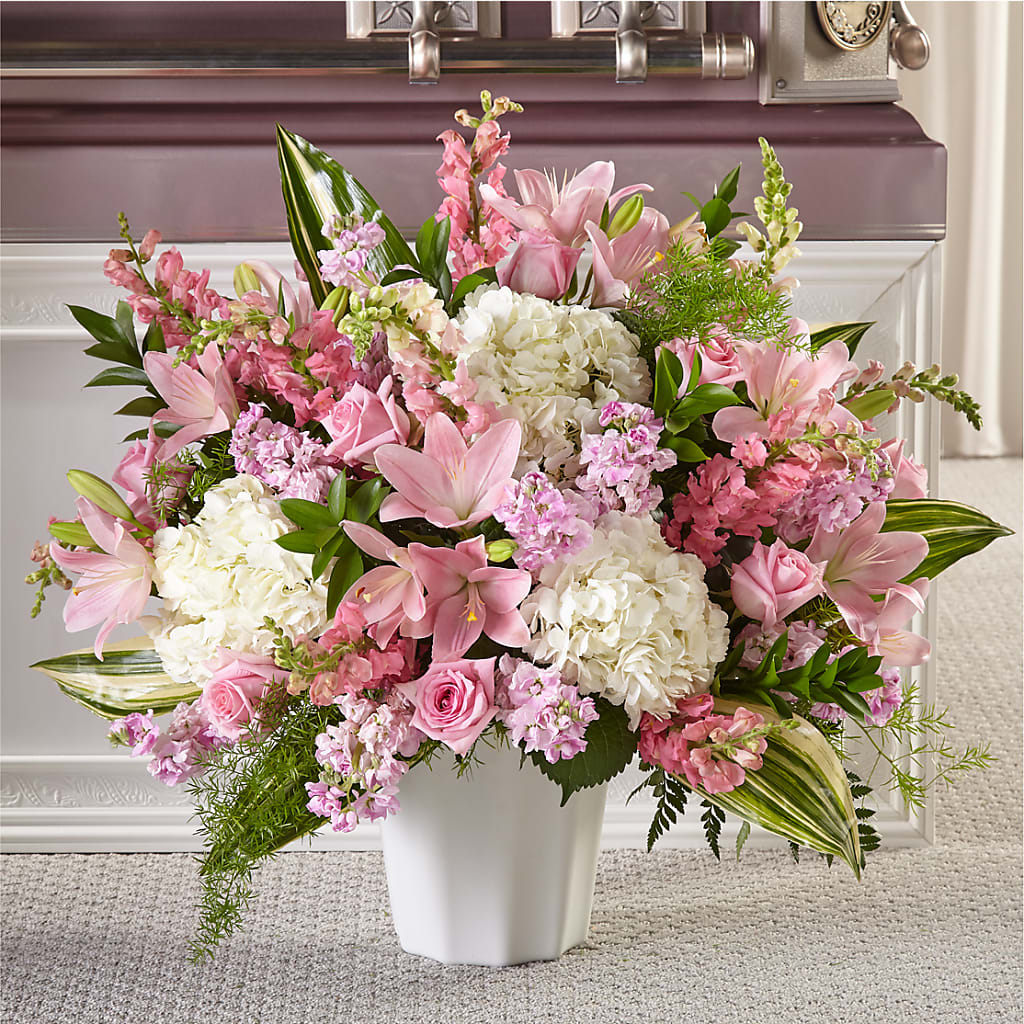 Simply Serene Floor Basket – ROCKY'S FLOWERS, West Terre Haute IN
