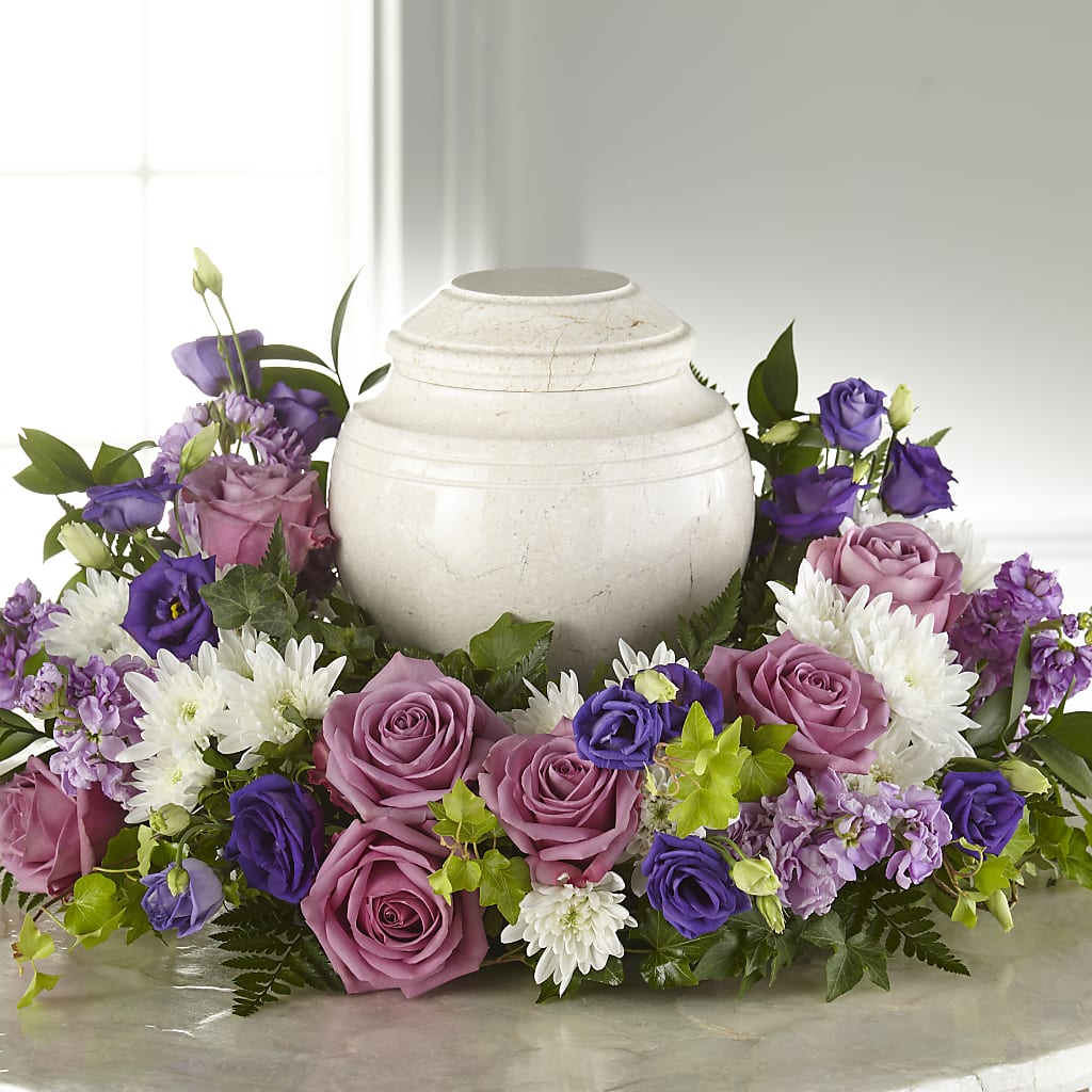 Blooming Sympathy Cremation Adornment – ROCKY'S FLOWERS, West Terre Haute IN