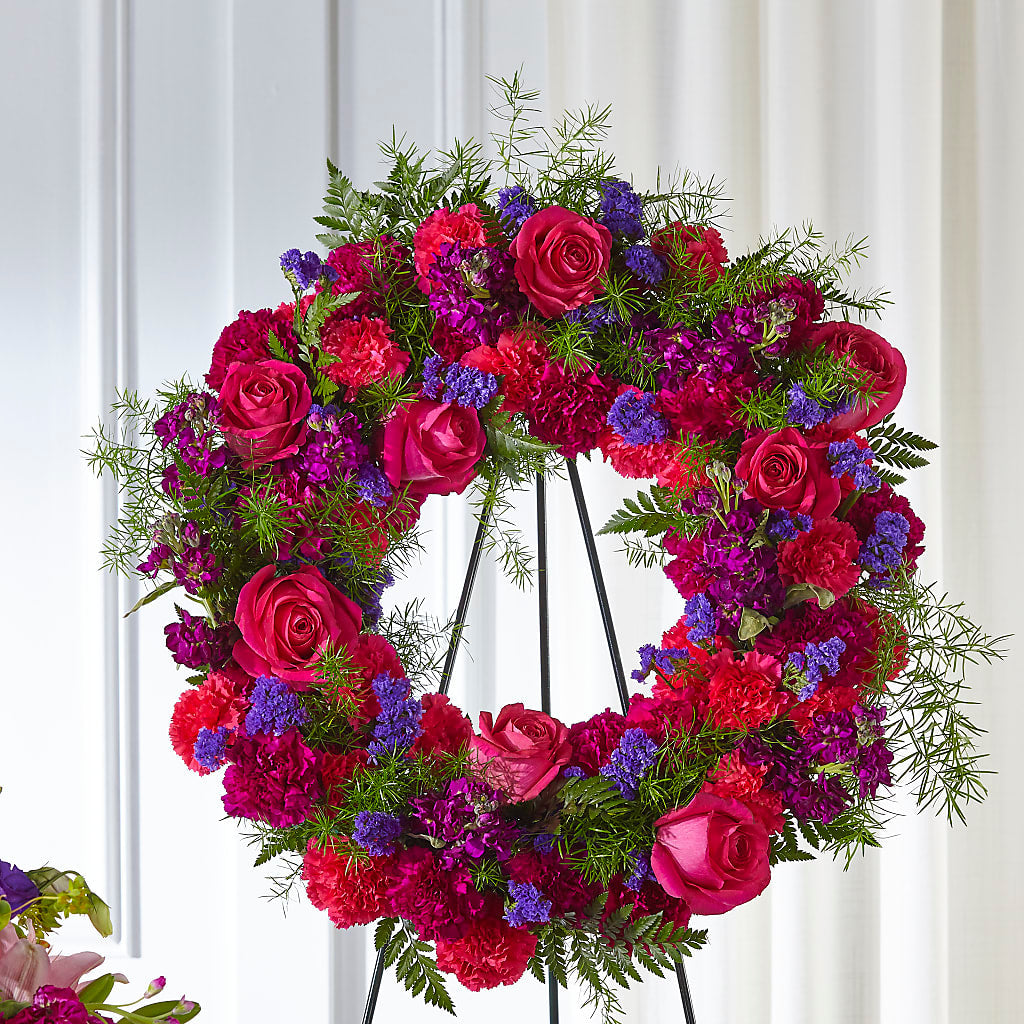 Calming Colors Wreath – ROCKY'S FLOWERS, West Terre Haute IN