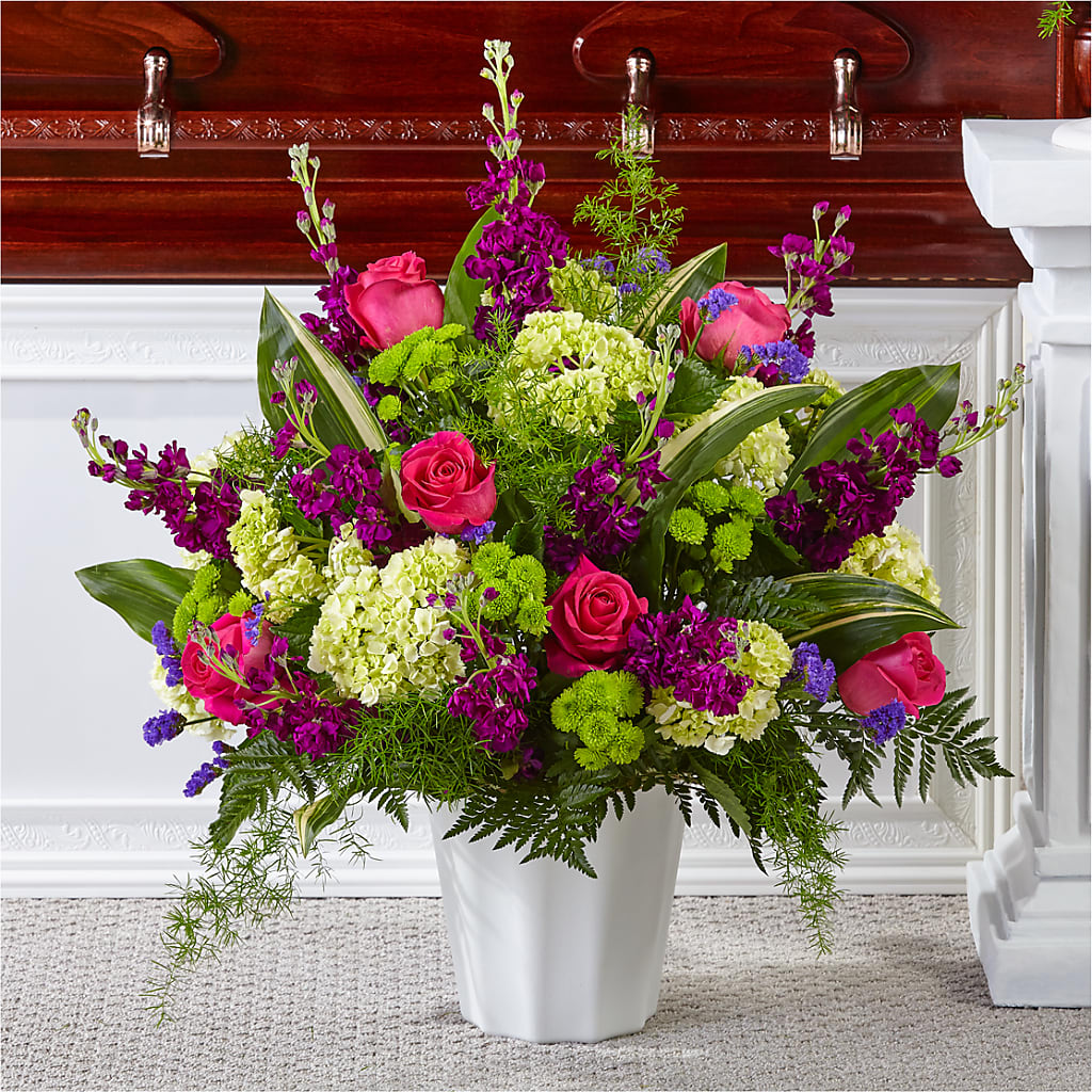 Beautiful Horizons Floor Basket – ROCKY'S FLOWERS, West Terre Haute IN