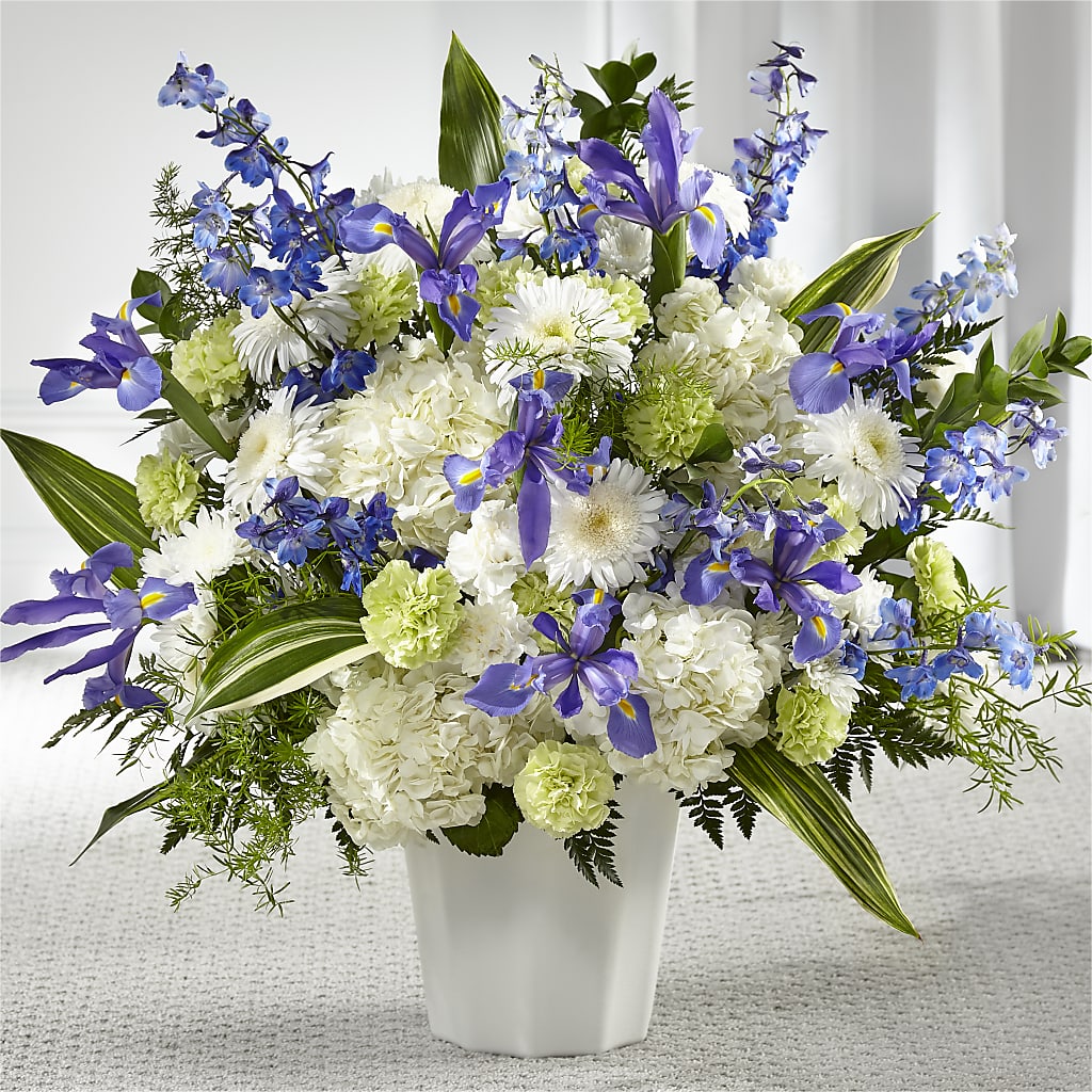 Soft Serenity Floor Basket – ROCKY'S FLOWERS, West Terre Haute IN