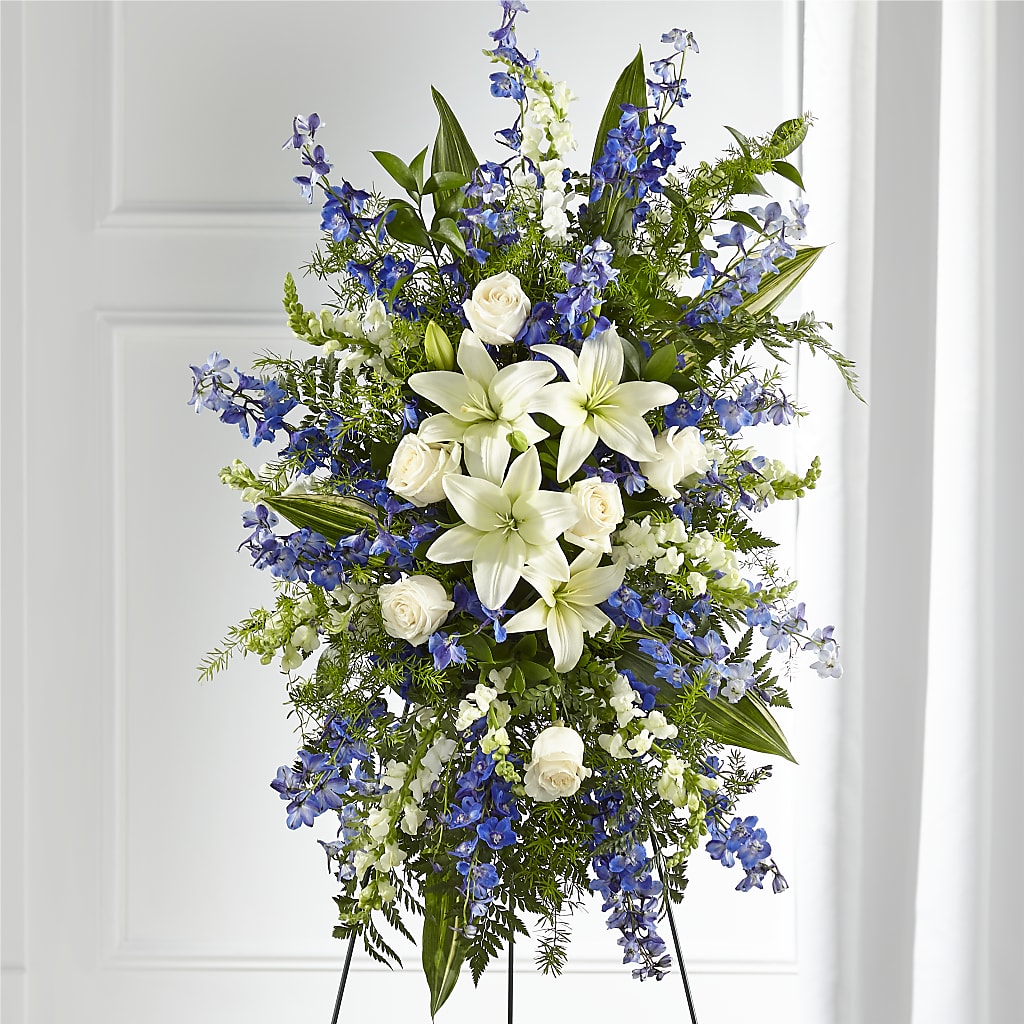Faithful Friend Standing Spray – ROCKY'S FLOWERS, West Terre Haute IN
