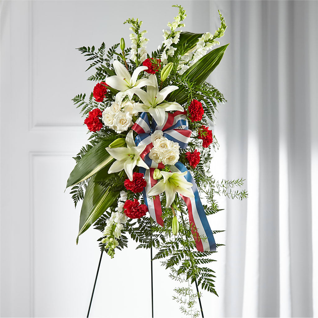 Stars of Life Standing Spray – ROCKY'S FLOWERS, West Terre Haute IN