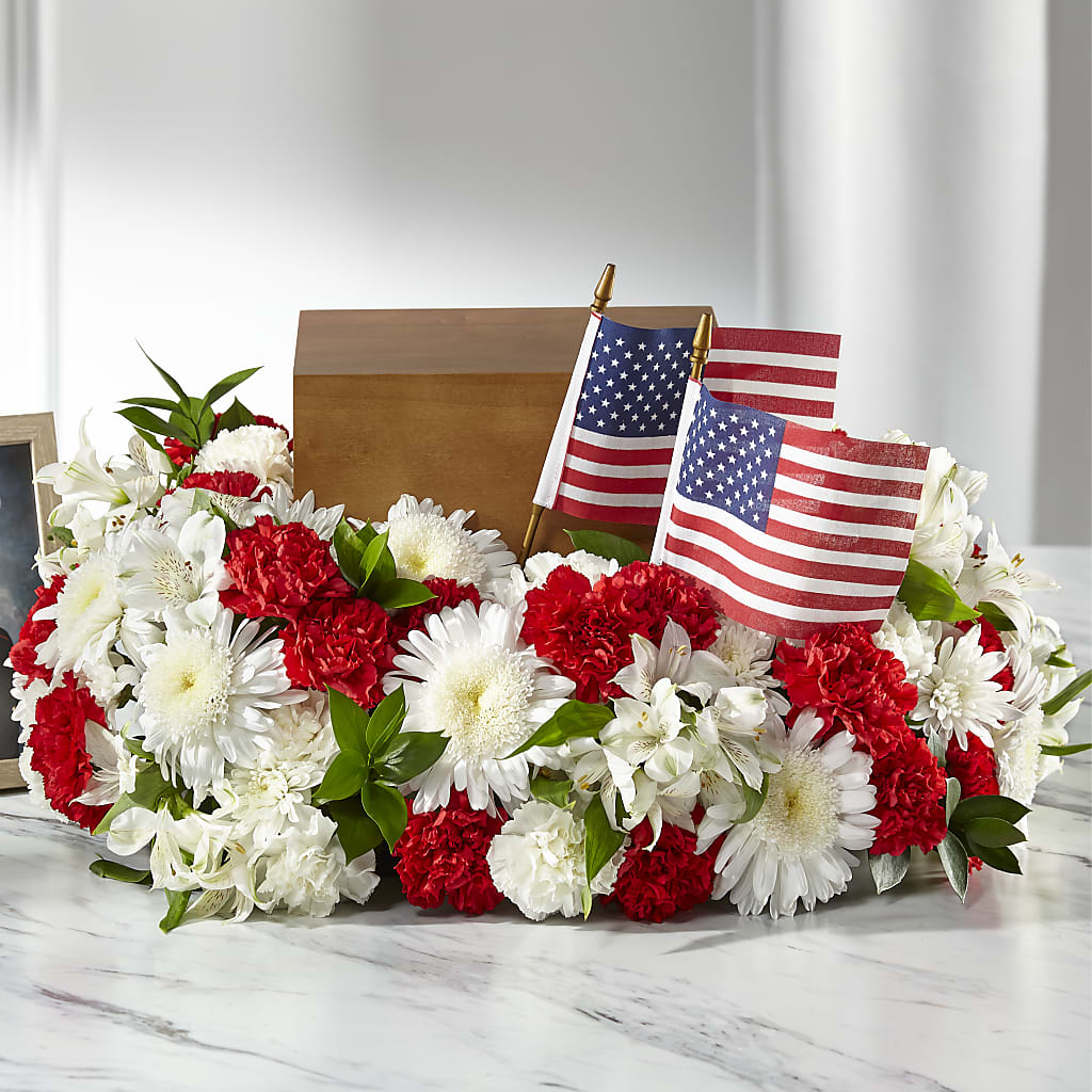 Spirit of Patriotism Cremation Adornment – ROCKY'S FLOWERS, West Terre Haute IN