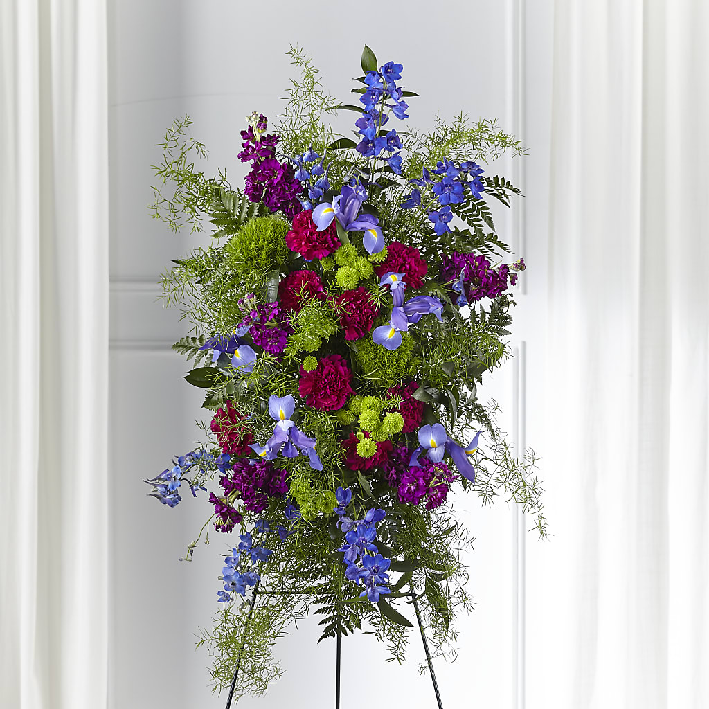 Heavenly Skies Standing Spray – ROCKY'S FLOWERS, West Terre Haute IN