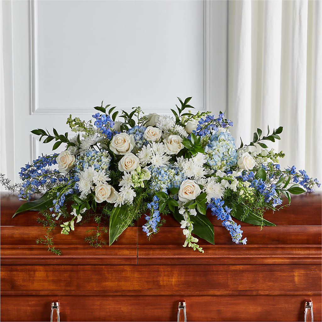 Timeless Essence Casket Spray – ROCKY'S FLOWERS, West Terre Haute IN