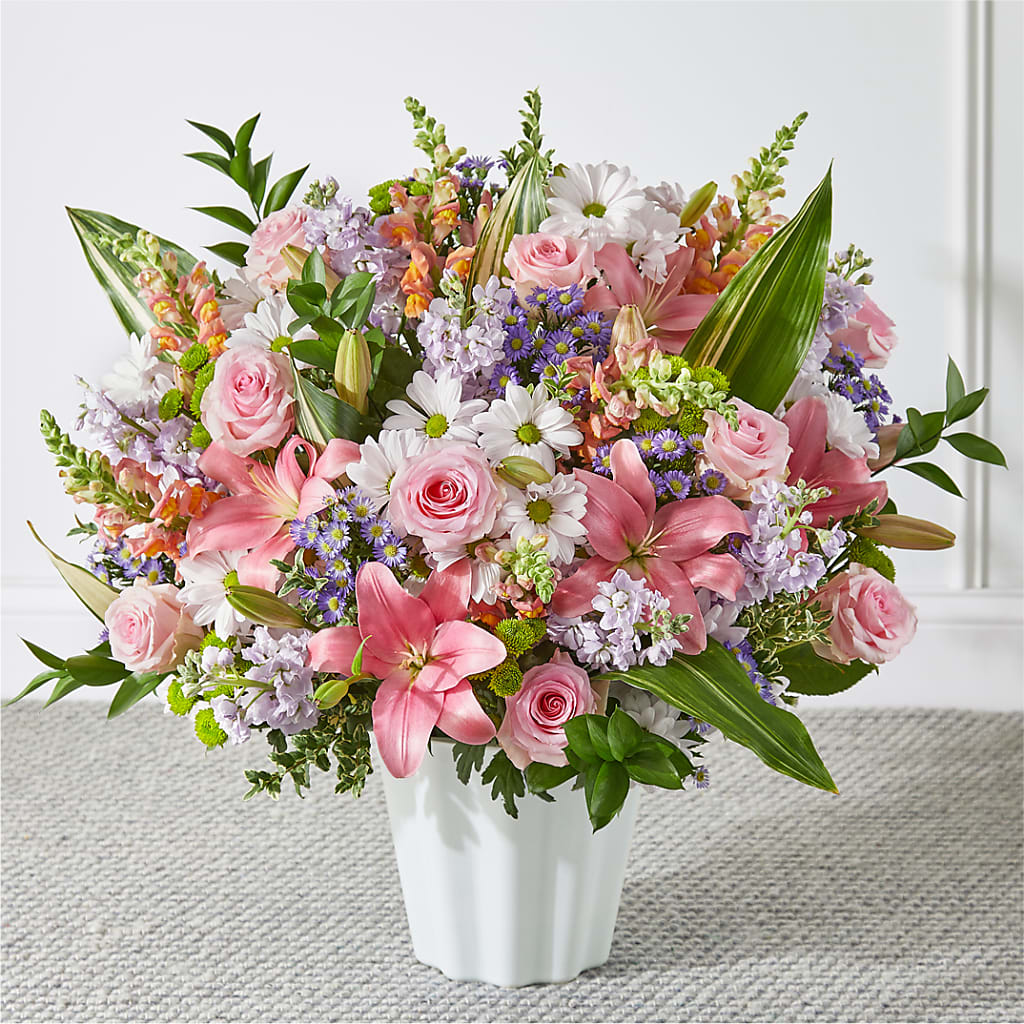 Abundant Compassion Floor Basket – ROCKY'S FLOWERS, West Terre Haute IN