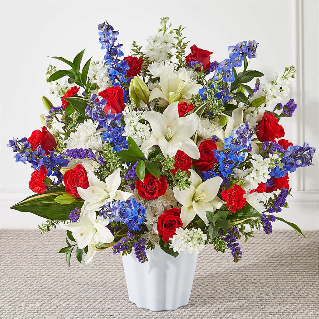 Consoled Floor Basket – ROCKY'S FLOWERS, West Terre Haute IN
