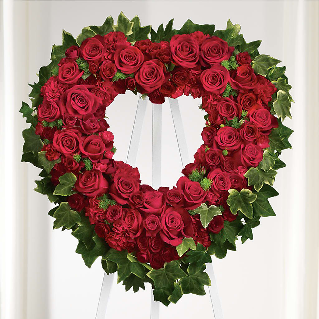 Wholehearted Standing Spray – ROCKY'S FLOWERS, West Terre Haute IN