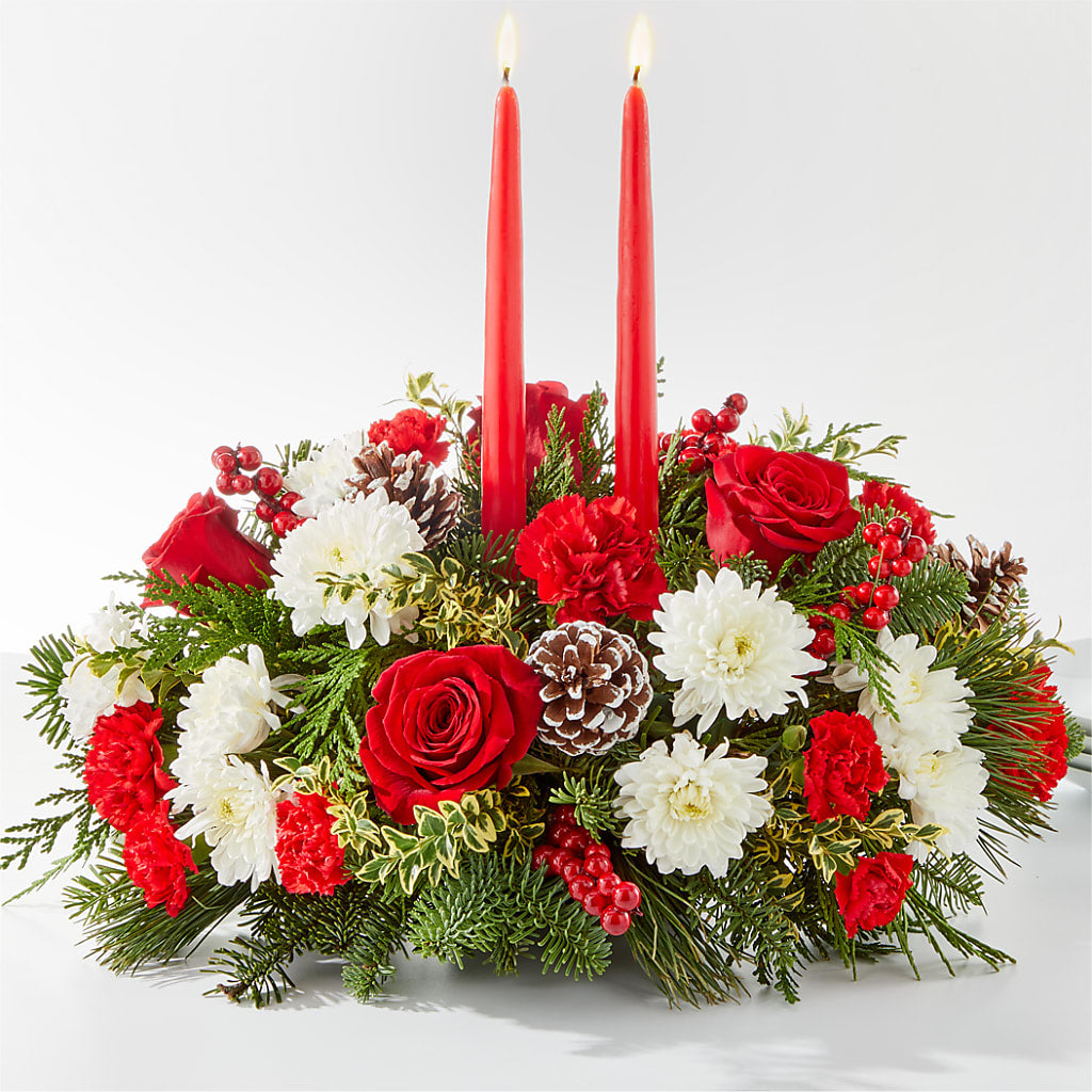 Holiday Soiree Centerpiece – ROCKY'S FLOWERS, West Terre Haute IN
