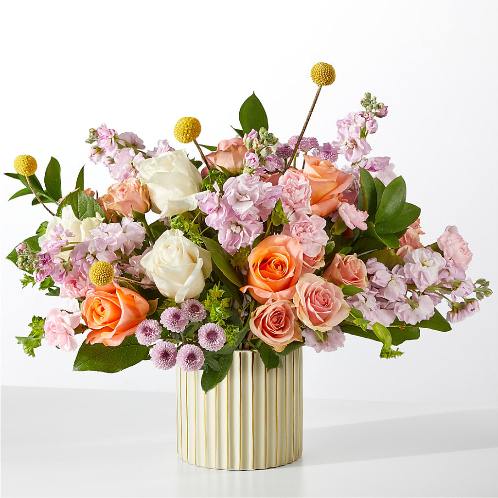 French Market Bouquet with Ivory Vase – ROCKY'S FLOWERS, West Terre Haute IN