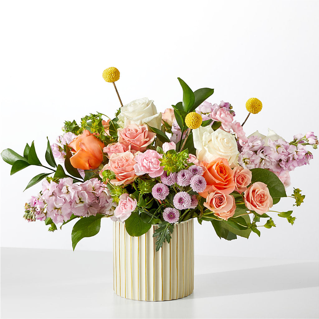 French Market Bouquet with Ivory Vase – ROCKY'S FLOWERS, West Terre Haute IN