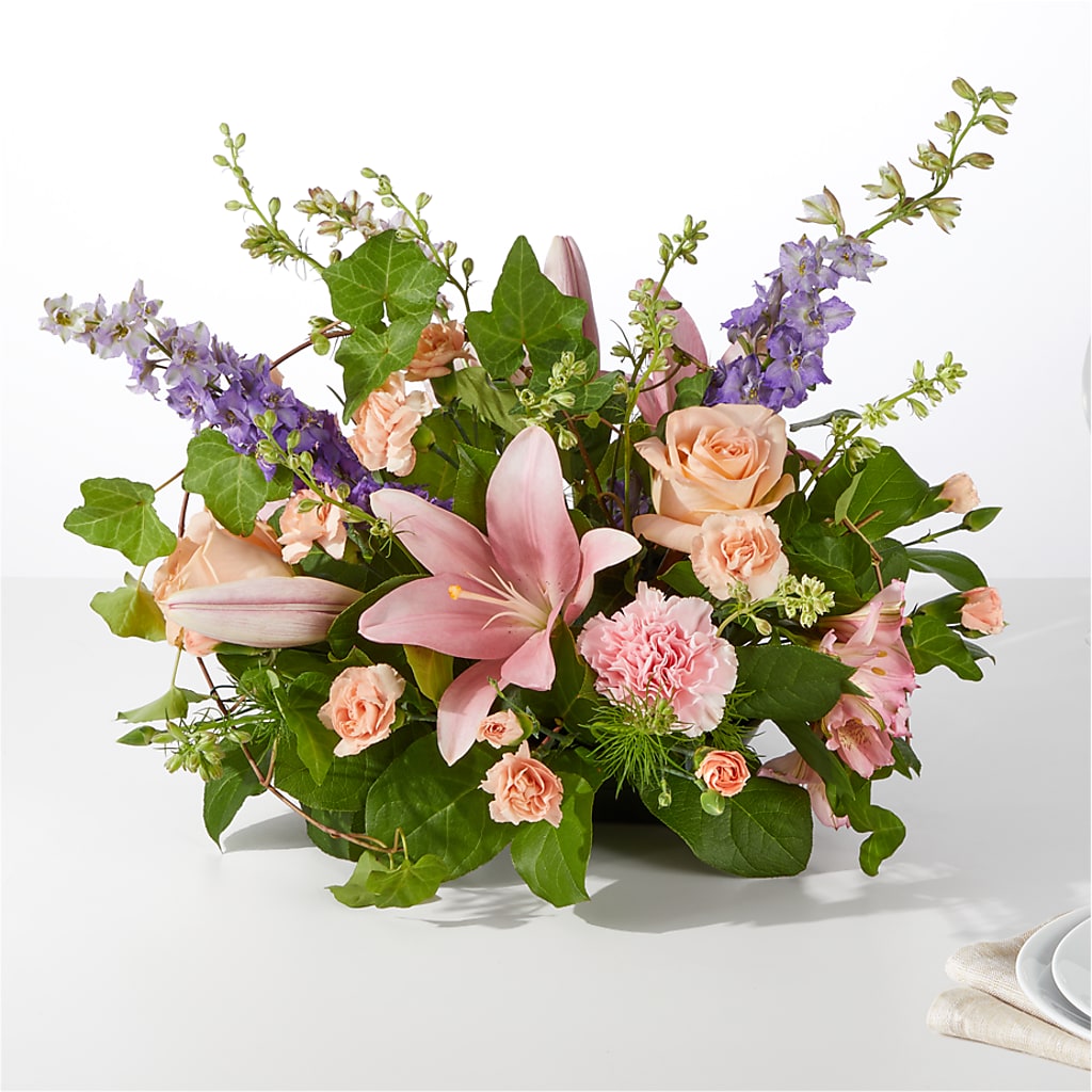 Blossom Time Centerpiece – ROCKY'S FLOWERS, West Terre Haute IN