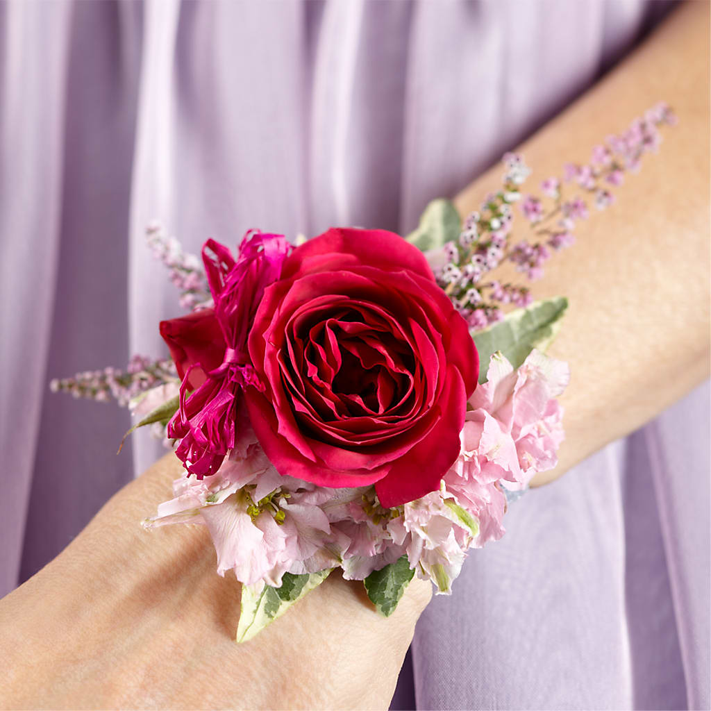 Rose Charm Corsage – ROCKY'S FLOWERS, West Terre Haute IN