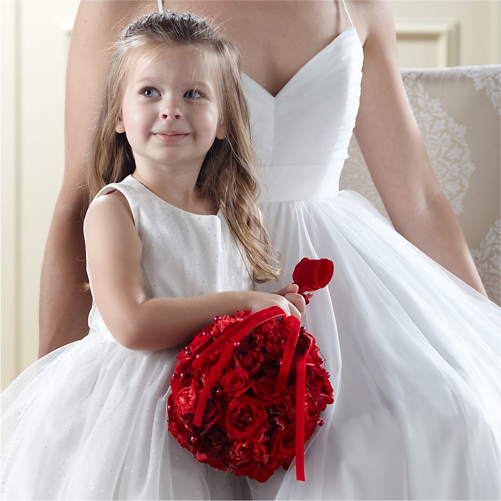 Pure at Heart Flower Girl Arrangement – ROCKY'S FLOWERS, West Terre Haute IN