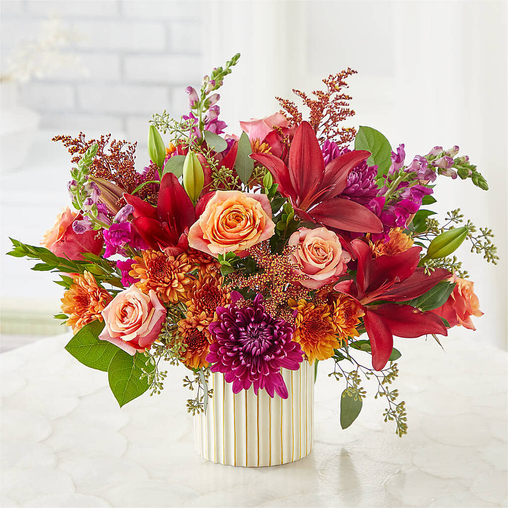Burgundy Landscape Bouquet – ROCKY'S FLOWERS, West Terre Haute IN