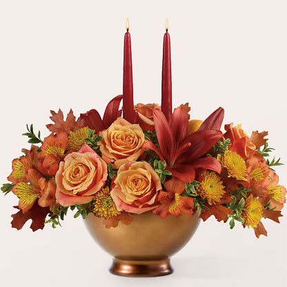 Harvest Table Centerpiece – ROCKY'S FLOWERS, West Terre Haute IN