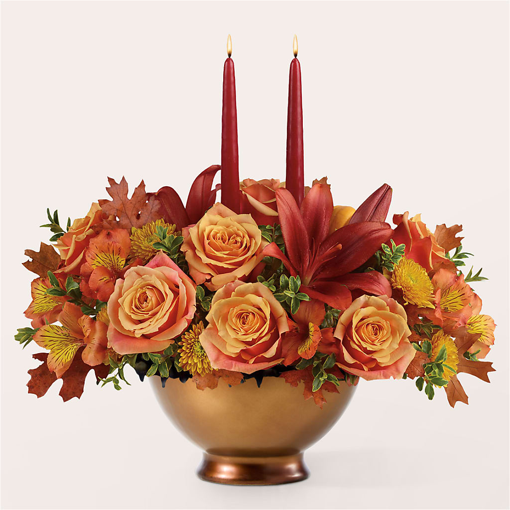 Harvest Table Centerpiece – ROCKY'S FLOWERS, West Terre Haute IN