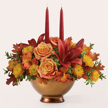 Harvest Table Centerpiece – ROCKY'S FLOWERS, West Terre Haute IN