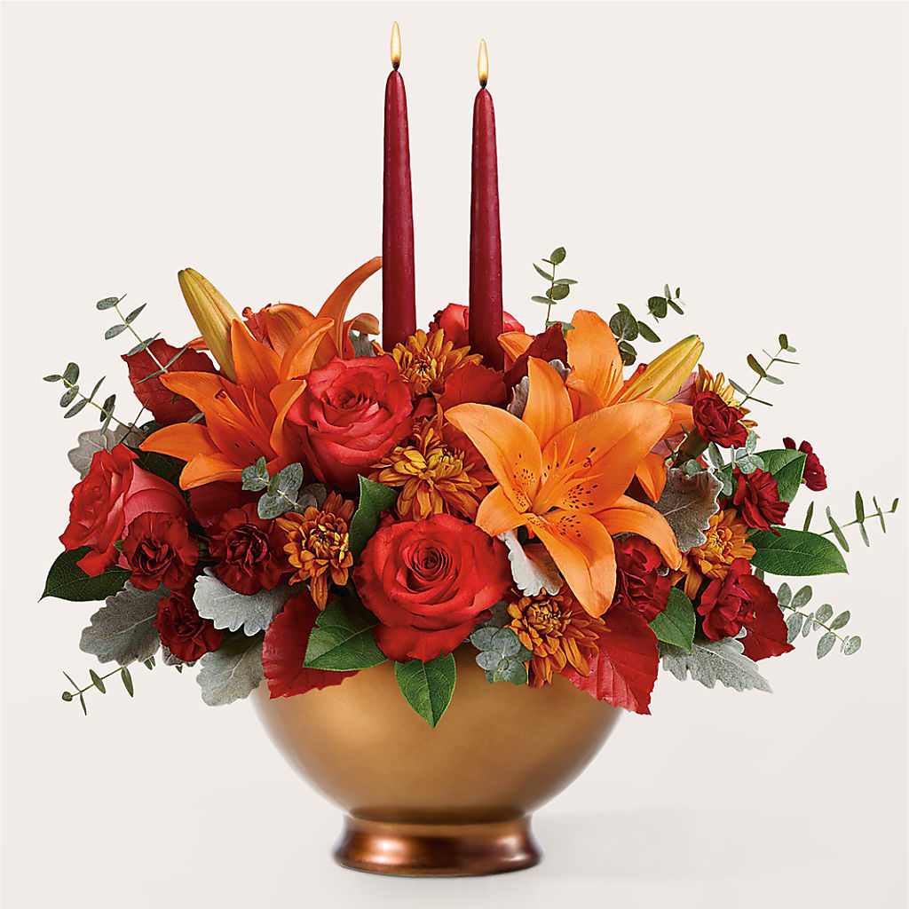 Fruits of Fall Centerpiece – ROCKY'S FLOWERS, West Terre Haute IN