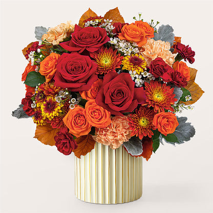 Merlot Bouquet with Ivory Vase – ROCKY'S FLOWERS, West Terre Haute IN