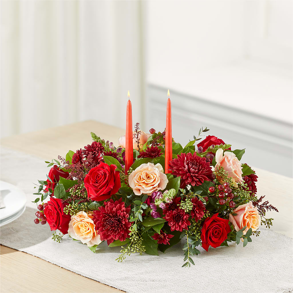 Most Thankful Centerpiece – ROCKY'S FLOWERS, West Terre Haute IN